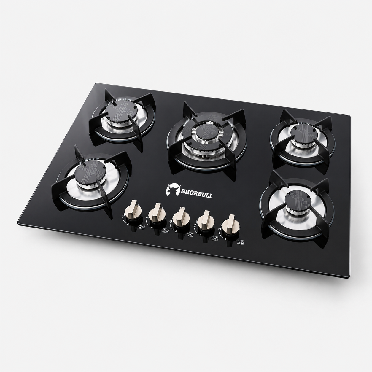 Parrilla de Gas 5 Quemadores con Vidrio Templado | 72cm | Gas LP y Natural
