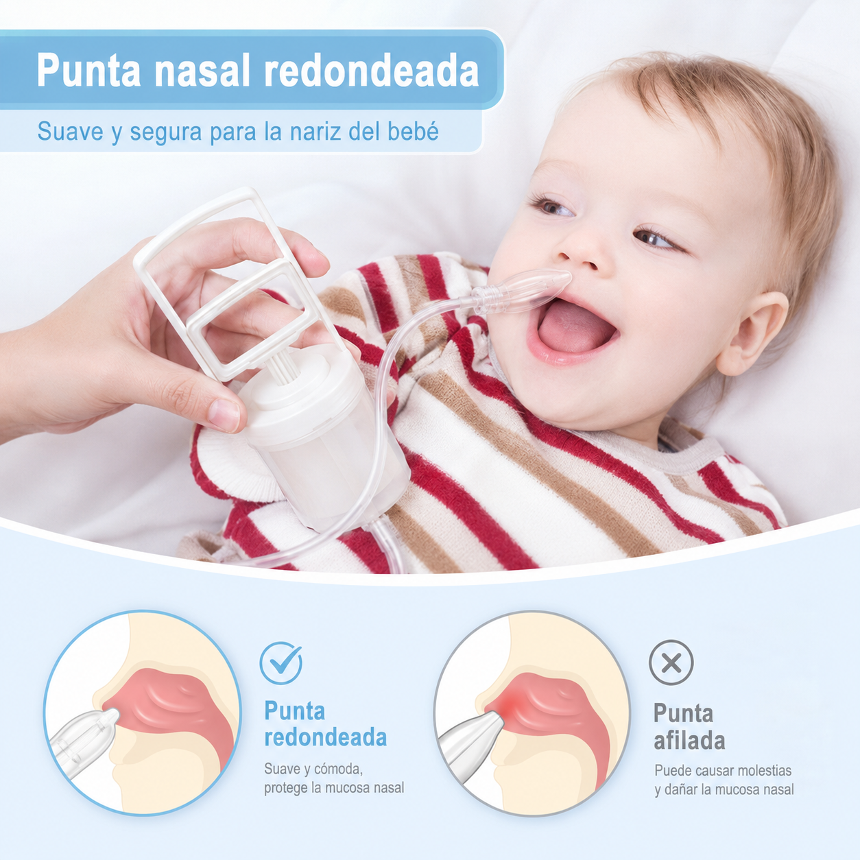 Alivio Nasal al Instante - Aspirador Silencioso para Bebé