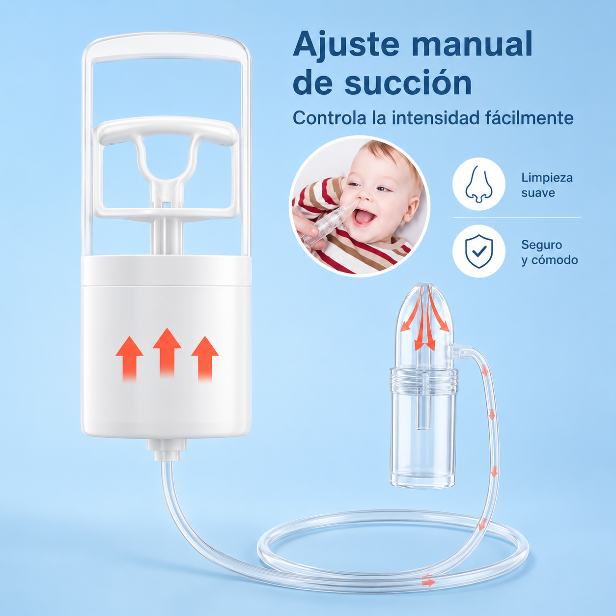 Alivio Nasal al Instante - Aspirador Silencioso para Bebé