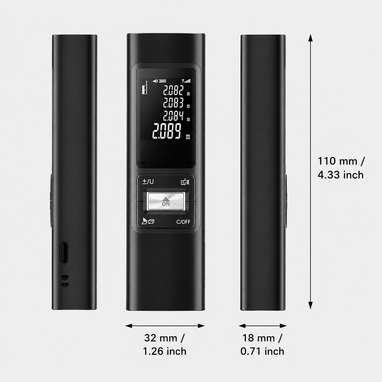 Mide Sin Errores - Medidor Láser Pro USB-C (46 caracteres)