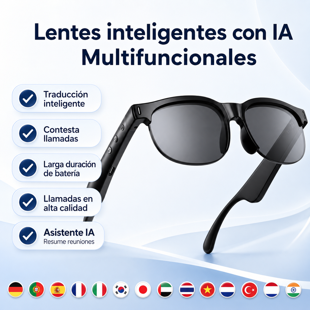Gafas Auriculares Bluetooth con Micrófono HD | AuraDigital