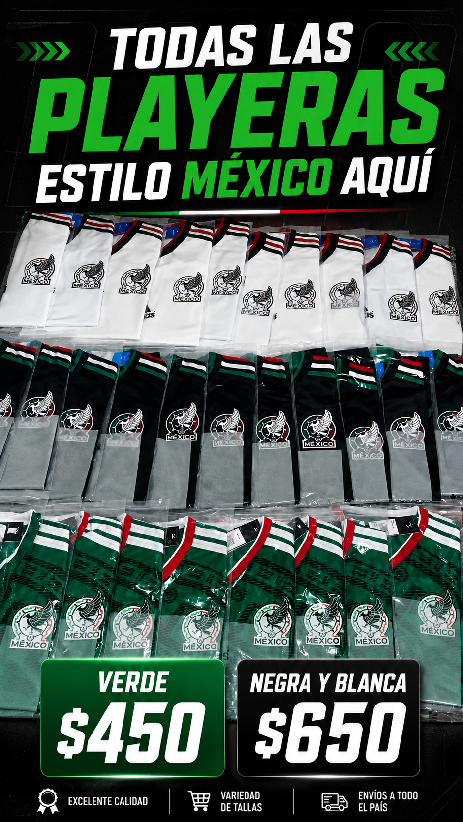 Playera Deportiva Estilo Selección Mexicana | Tela Transpirable | Unisex