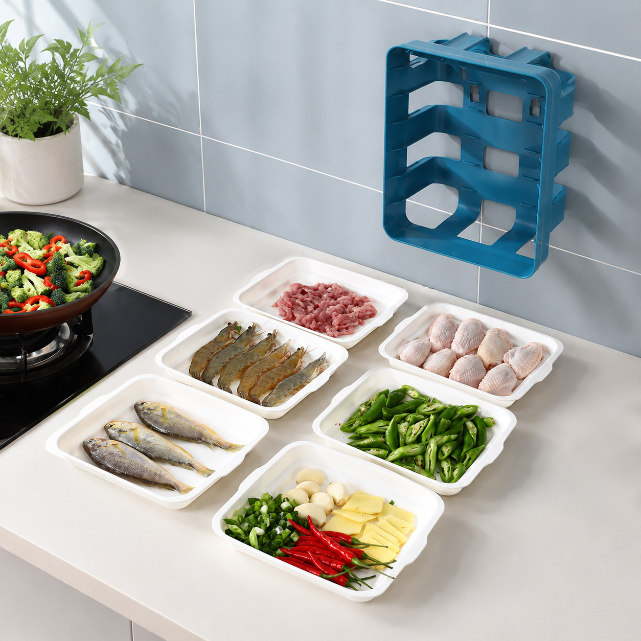 Organizador Vertical de Cocina de 6 Niveles