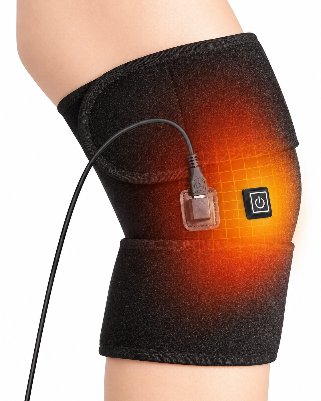 Rodillera Térmica Eléctrica con Masaje Vibratorio | Alivio de Dolor de Rodilla | Recargable