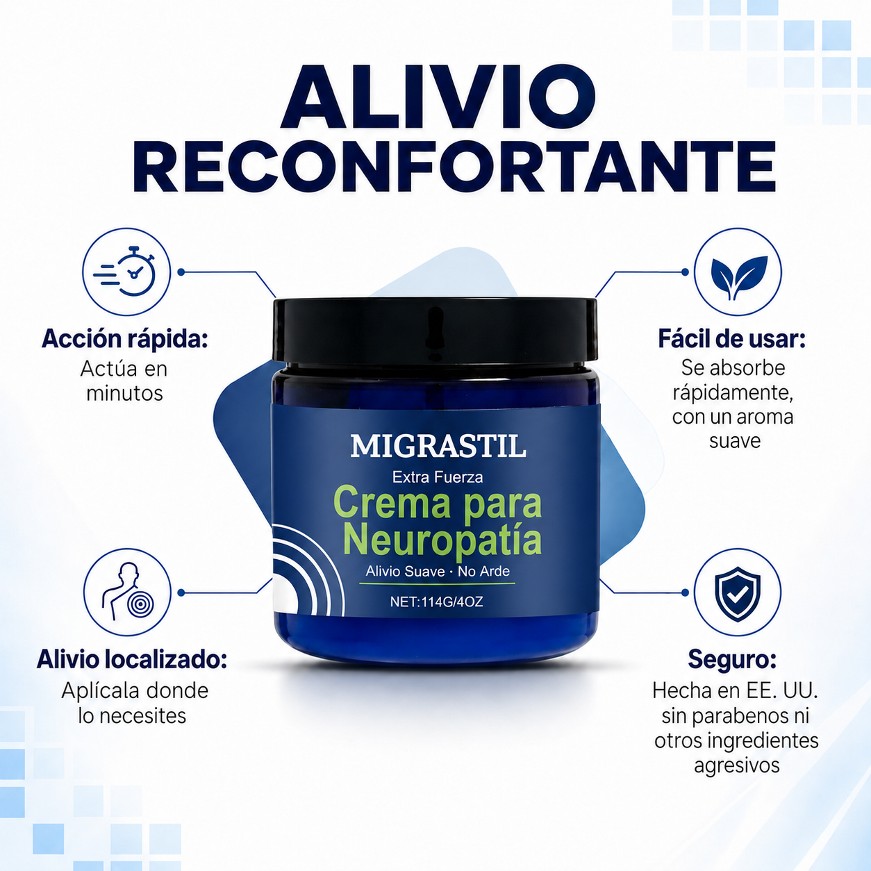 Crema Migrastil Neuropatía — Alivio Tópico de Acción Rápida