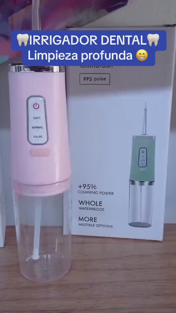 Irrigador Dental Inalámbrico Portátil | Limpieza Profunda para Brackets e Implantes